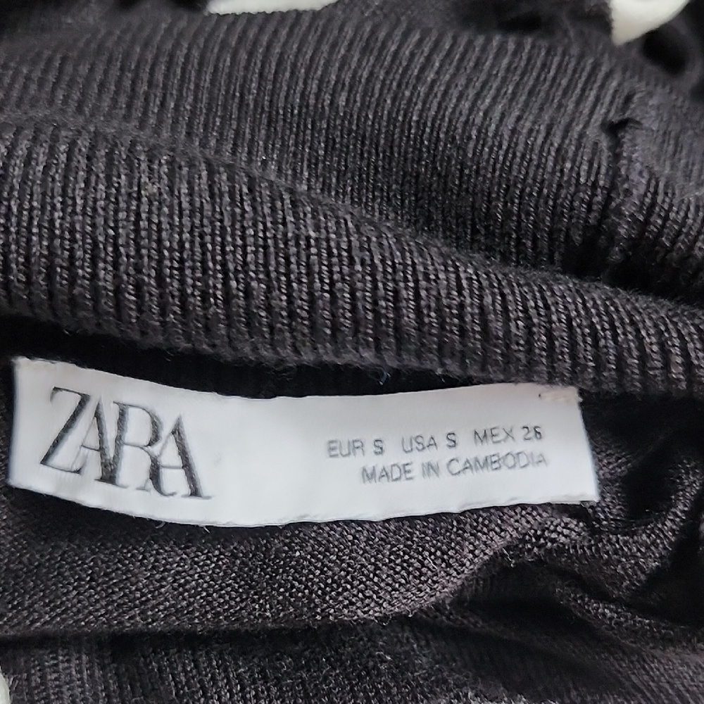 ZARA Stripes black and white turtle neck light knit sweater - Picture 7 of 13